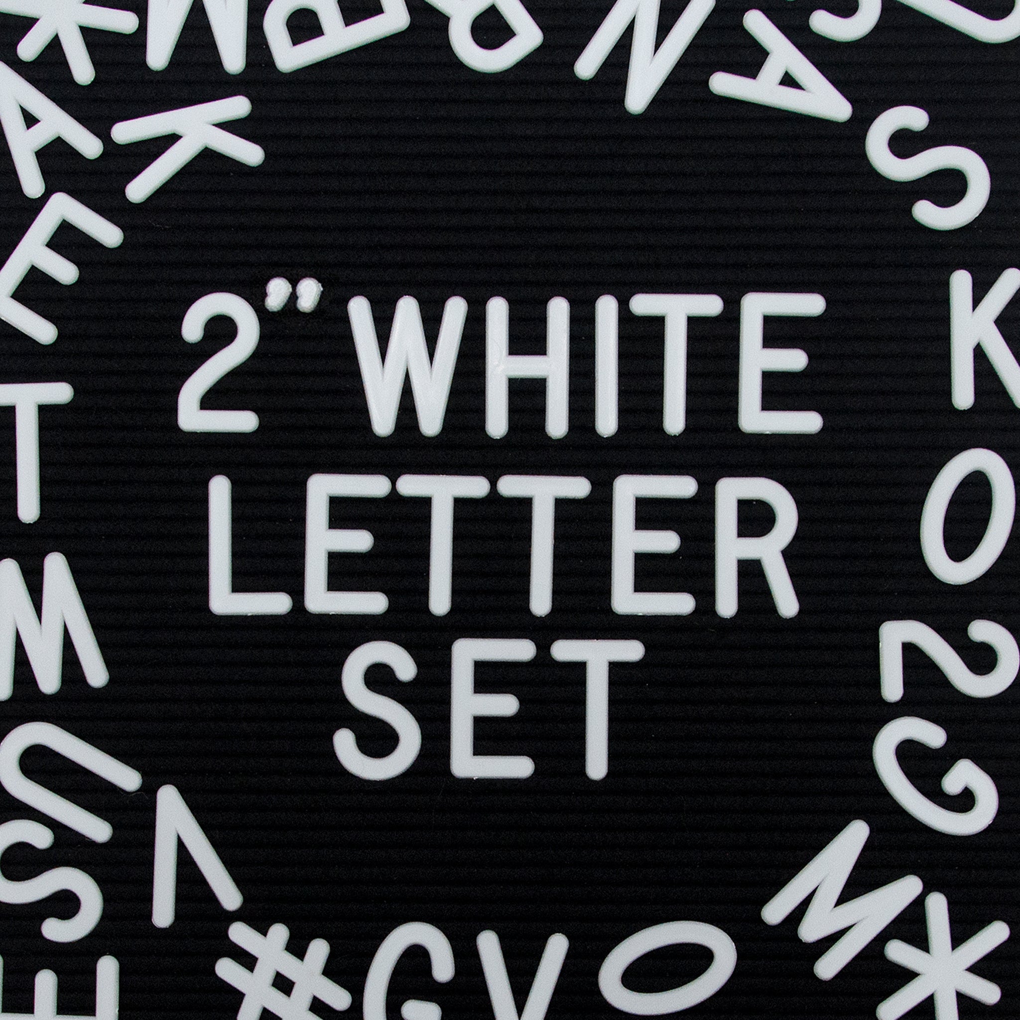 Extra Letters Two 2 Inch Extra Letter Set - White - Felt Letter Boards