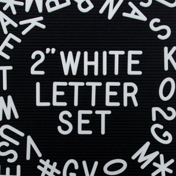 2" Letter Set, 328-Piece, White