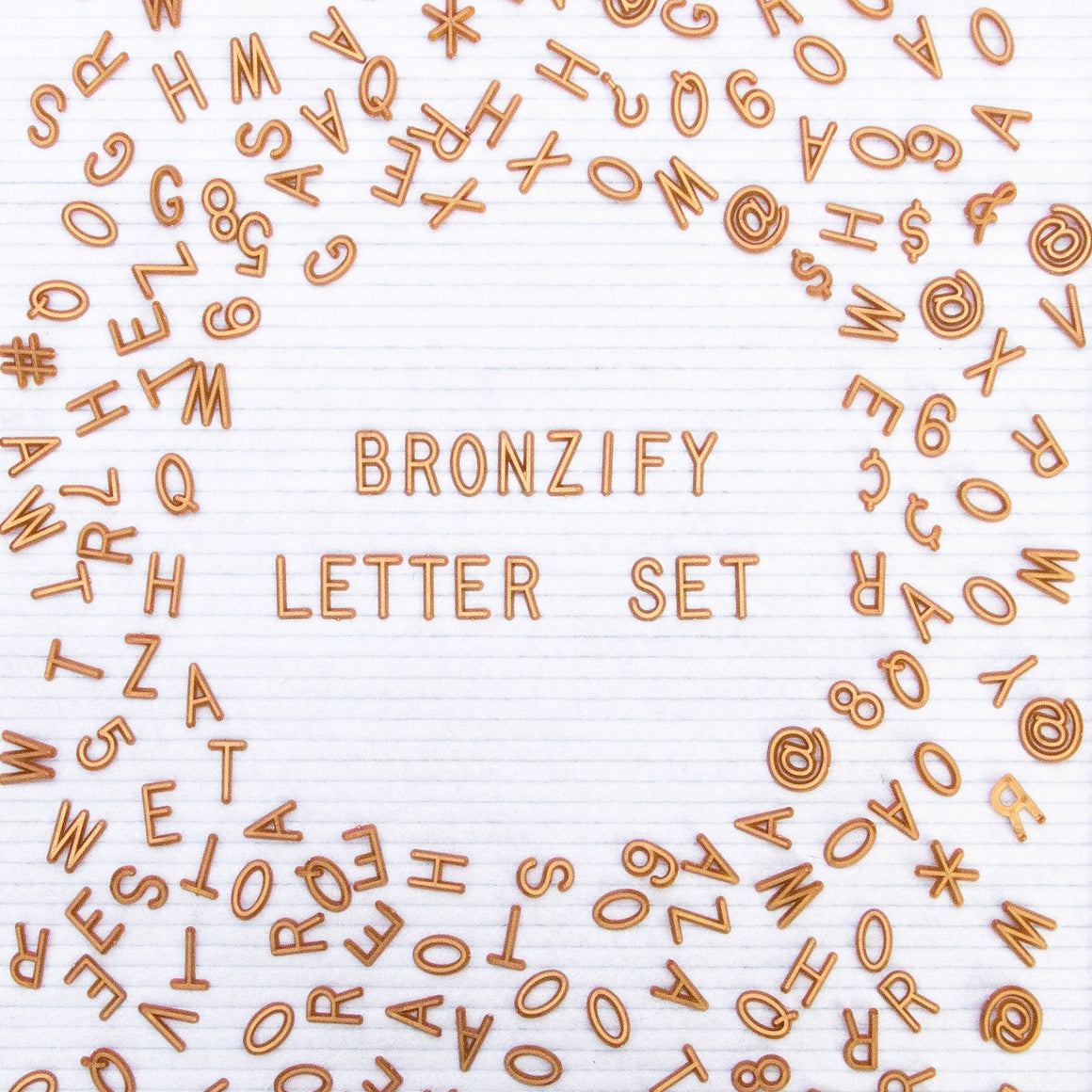 3/4" Bronzify Letter Set, 300-Piece