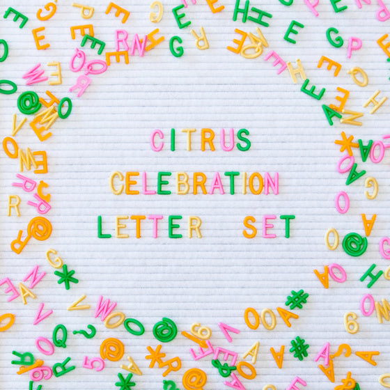 3/4" Citrus Celebration Letter Set, 600-Piece