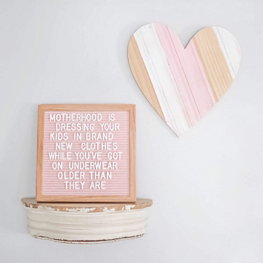 Memo: Light Pink 10" x 10" Letter Board