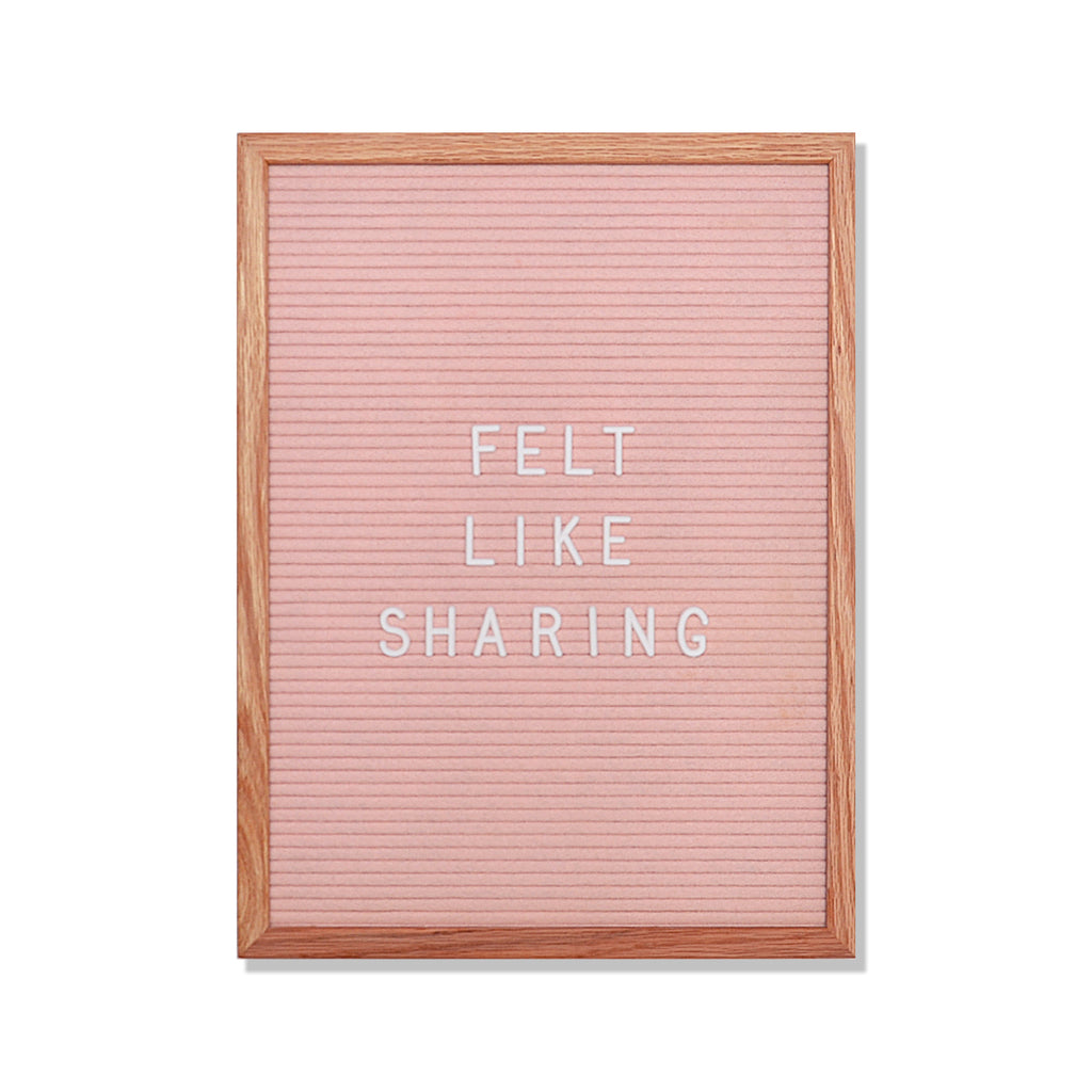 Chatter: 12" x 16", Light Pink | 348 Character White Letter Set Included