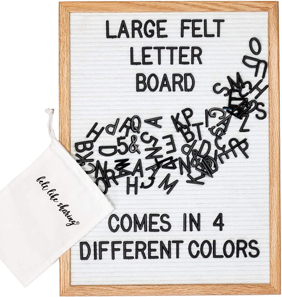 Chatter: 12" x 16", White | 348 Character Black Letter Set Included