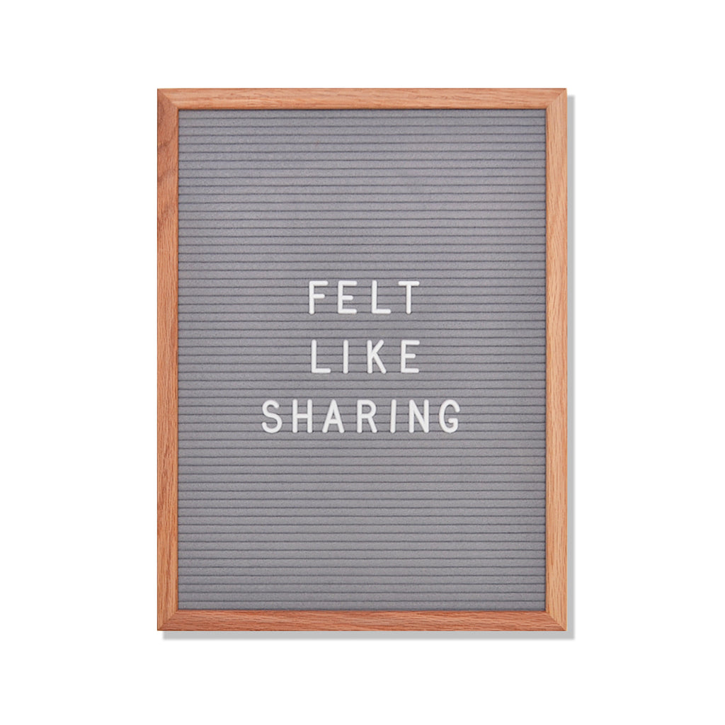 Chatter: 12" x 16", Gray | 348 Character White Letter Set Included