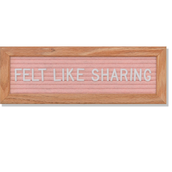 Abbrev: 10" x 3.5", Light Pink | 150 Character White Letter Set Included